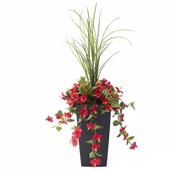 40ft OUTDOOR RED HIBISCUS PLANTER