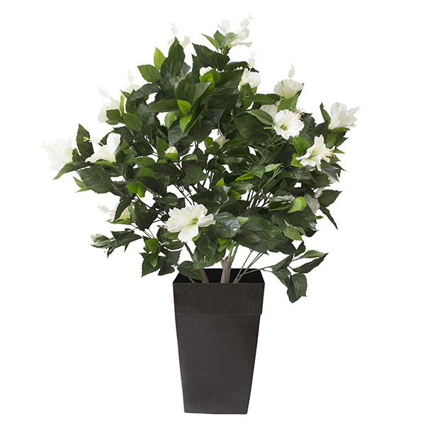 43ft OUTDOOR WHITE HIBISCUS PLANTER