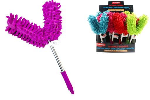 Extendable dual head Chenille Duster 15.3-46.5in