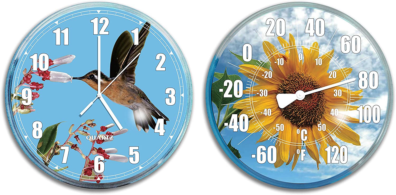 WALL CLOCK & THERMOMETER COMBO